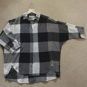 Loft Plaid Cotton Top